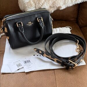 Coach Mn Rowan leopard Bag